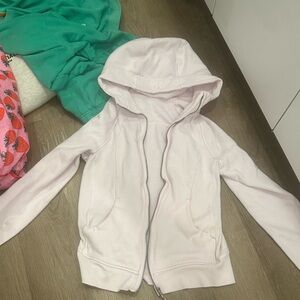Lululemon Size 8 Scuba Full Zip-Up Jacket, Light Pink